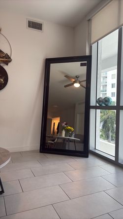 RARE Victoria’s Secret Store Display Floor Mirror – Large Black Frame