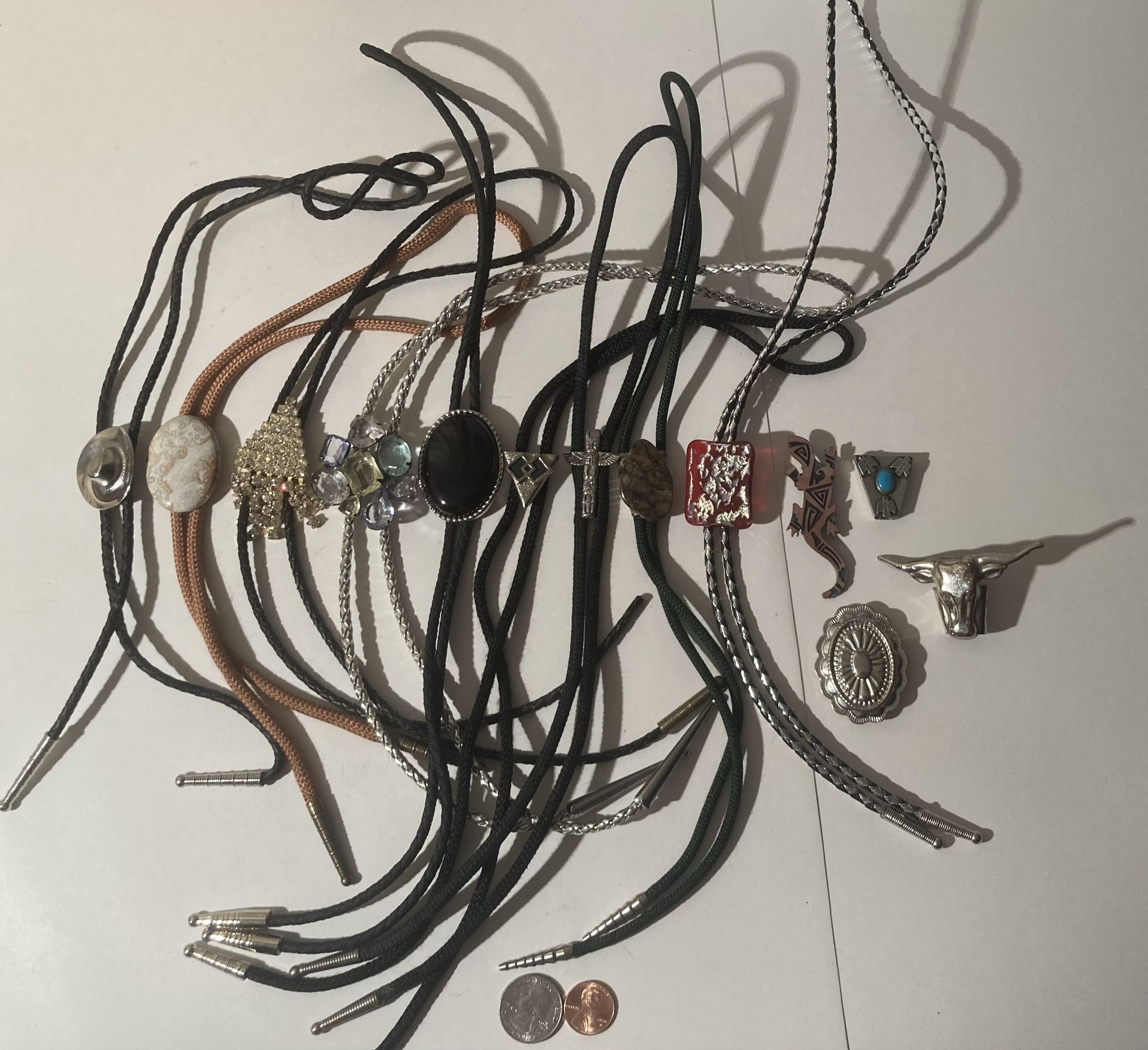 Vintage Lot Of 13 Bolo Ties