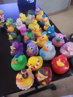 small rubber ducks toys figures 2 for 1 dollar