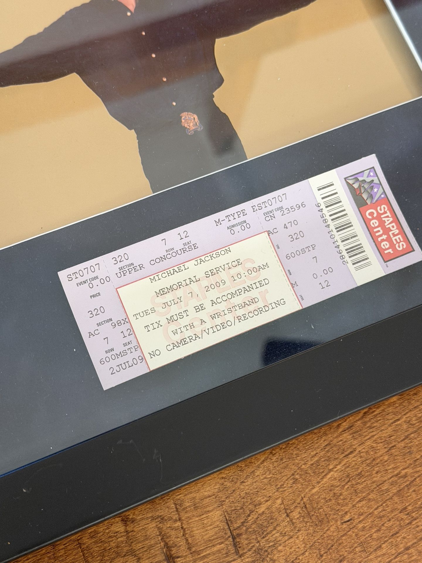 RARE Framed Michael Jackson Memorial Service Program, Ticket