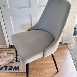 Modern Gray Fabric Accent Chair - Good Condition