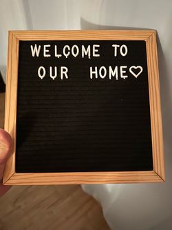 Framed Felt Letter Board 10"x10" Felt Letter Board - Solid Wood Frame