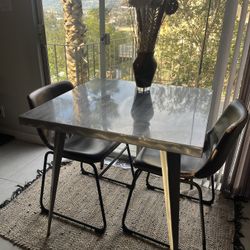 Industrial Style Steel Dining Table (seats up to 4)