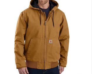 New Carhartt Men's Washed Duck Insulated Active Jacket Brown Size 2XL.