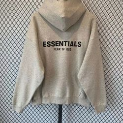 EssentialsSS22 Light Gray Hoodie- Brand New Designer Apparel