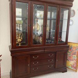 China Cabinet Hutch Beautiful Cherry Wood
