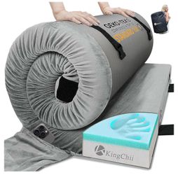 KingChii Rollable Memory Foam Mattress with Carry Bag