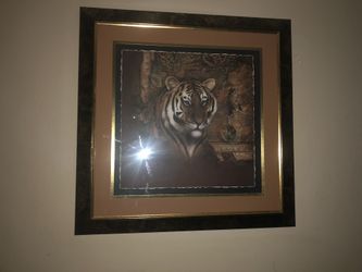 Home interior tiger frame