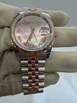 Rolex Datejust 36 Tahitian Mother Of Pearl 18k Rose Gold Jubilee 