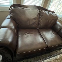 Ashley Furniture Leather Loveseat