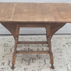 Vintage Drop Leaf Table, Solid Wood