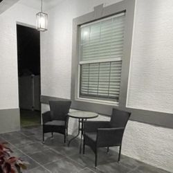 3 Piece Porch Or Patio Set. Two Chairs And Small Table 