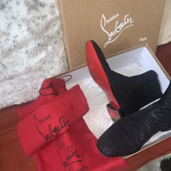 Christian Louboutin Roadie Flat Wet Glitter