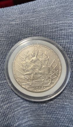 1 Peso Caballito 1913 Plata