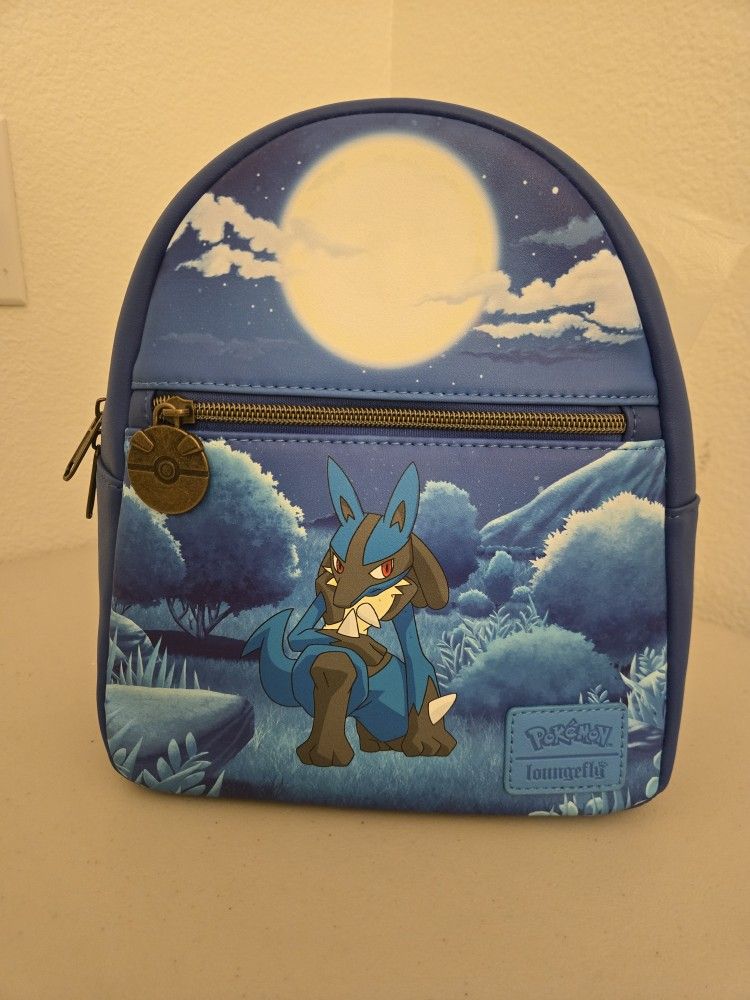 Loungefly Lucario Mini Backpack Purse Bag Pokemon