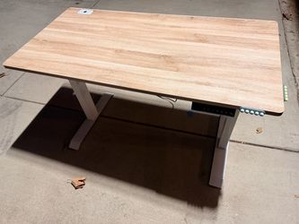 Electric Standing Desk with Wood Top