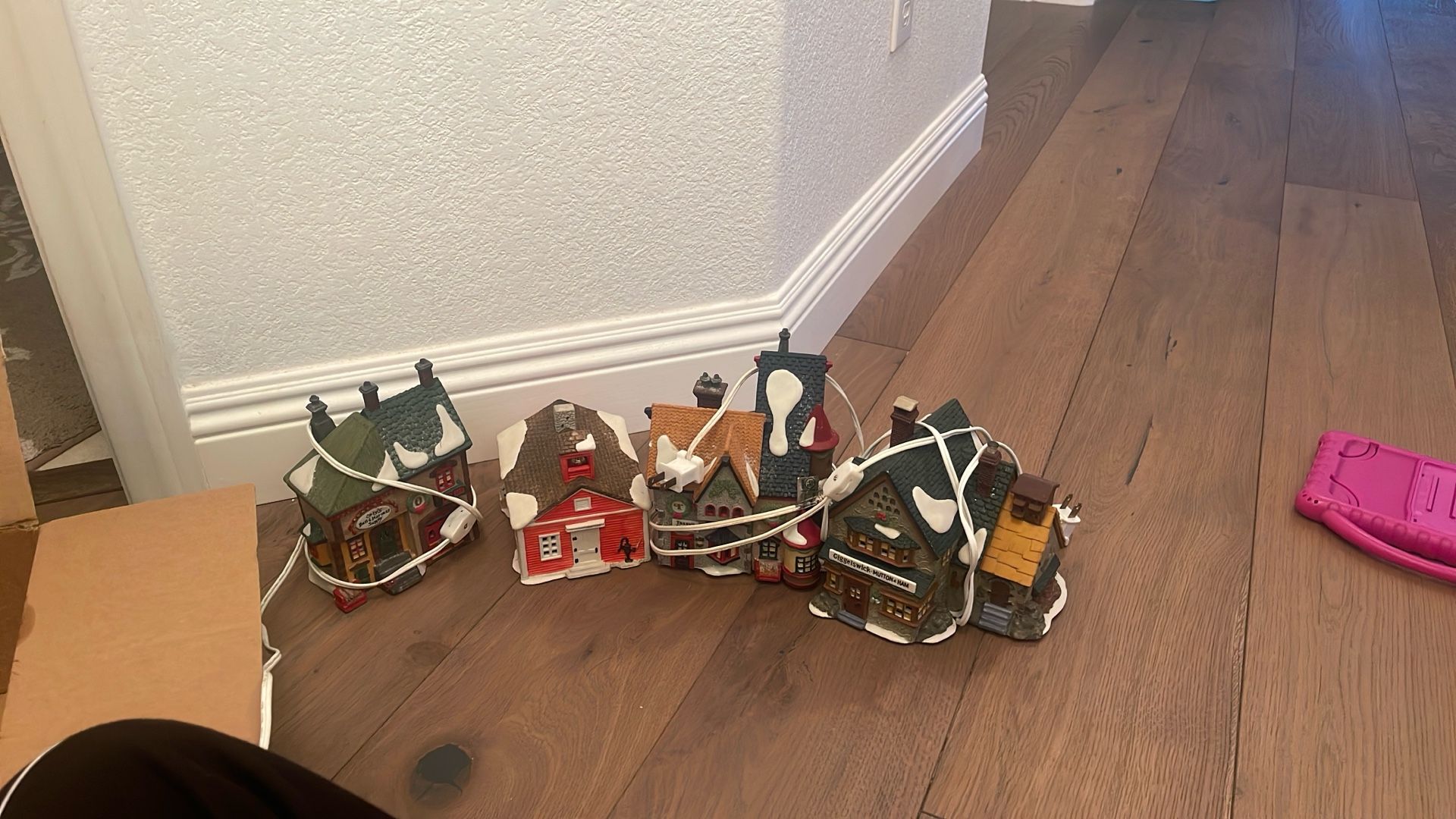 Department 56 Christmas House 4 Total Lot Bundle