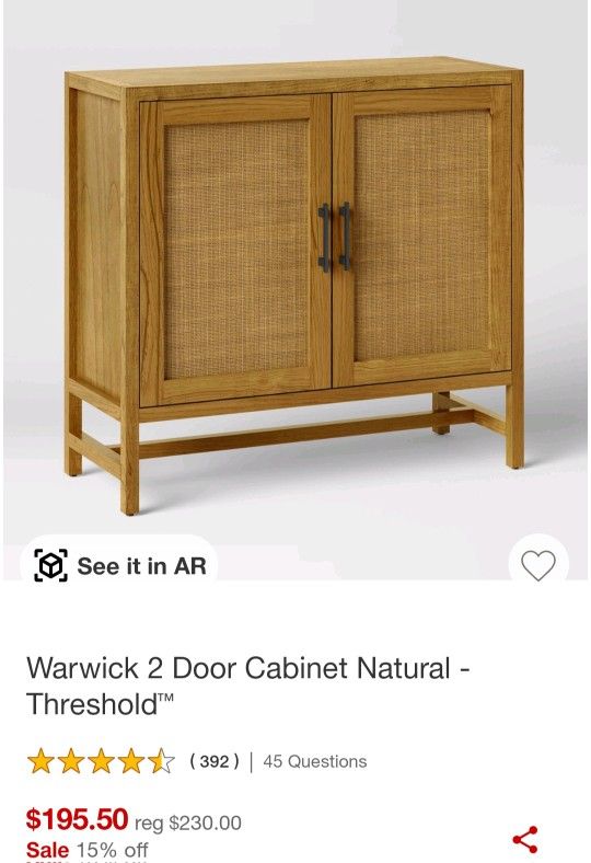 Threshold warwick 2 sale door accent cabinet