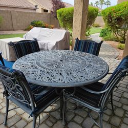 Patio Table Set With Sunbrella Cushions 