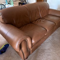 Used Leather Couch 