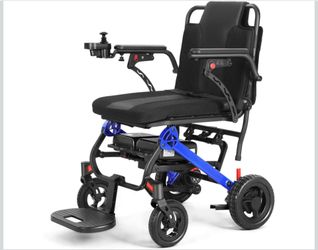 24lb Magnesium Lightweight Electric Wheelchair, 300lb Capacity 700W Dual Motors, 15 Miles Long Travel Range