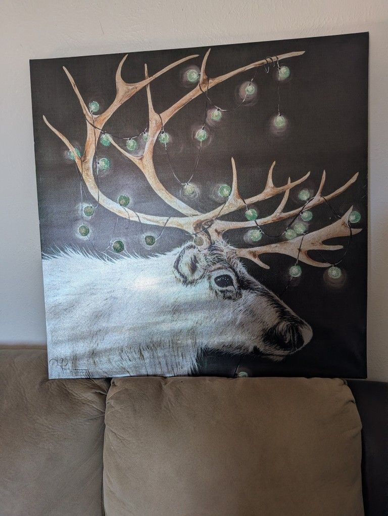Reindeer Print Canvas