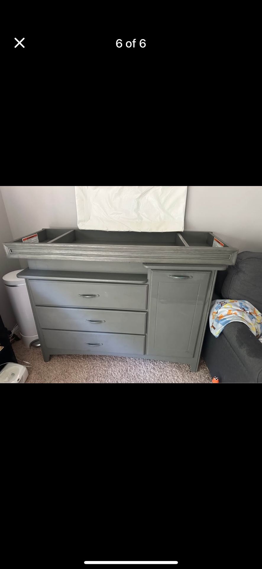 Dresser with Baby Charger On Top
