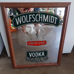 Wolfschmidt Vodka Bar Mirror Sign 