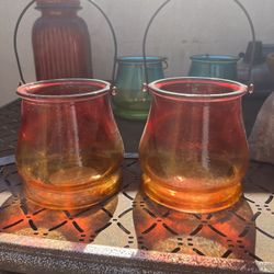 Red Candle Jars