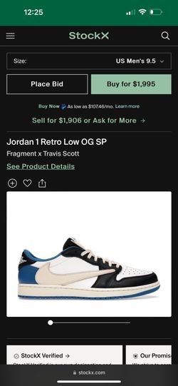 Jordan 1 Retro Low OG SP Fragment x Travis Scott