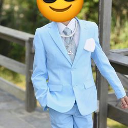 baby blue boys suits size 14Y