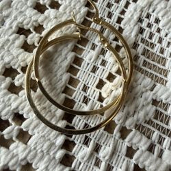 14k Gold Hoops