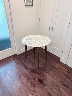 [PRICE DROP] Article Mara Cafe Table (walnut) with Marble Top