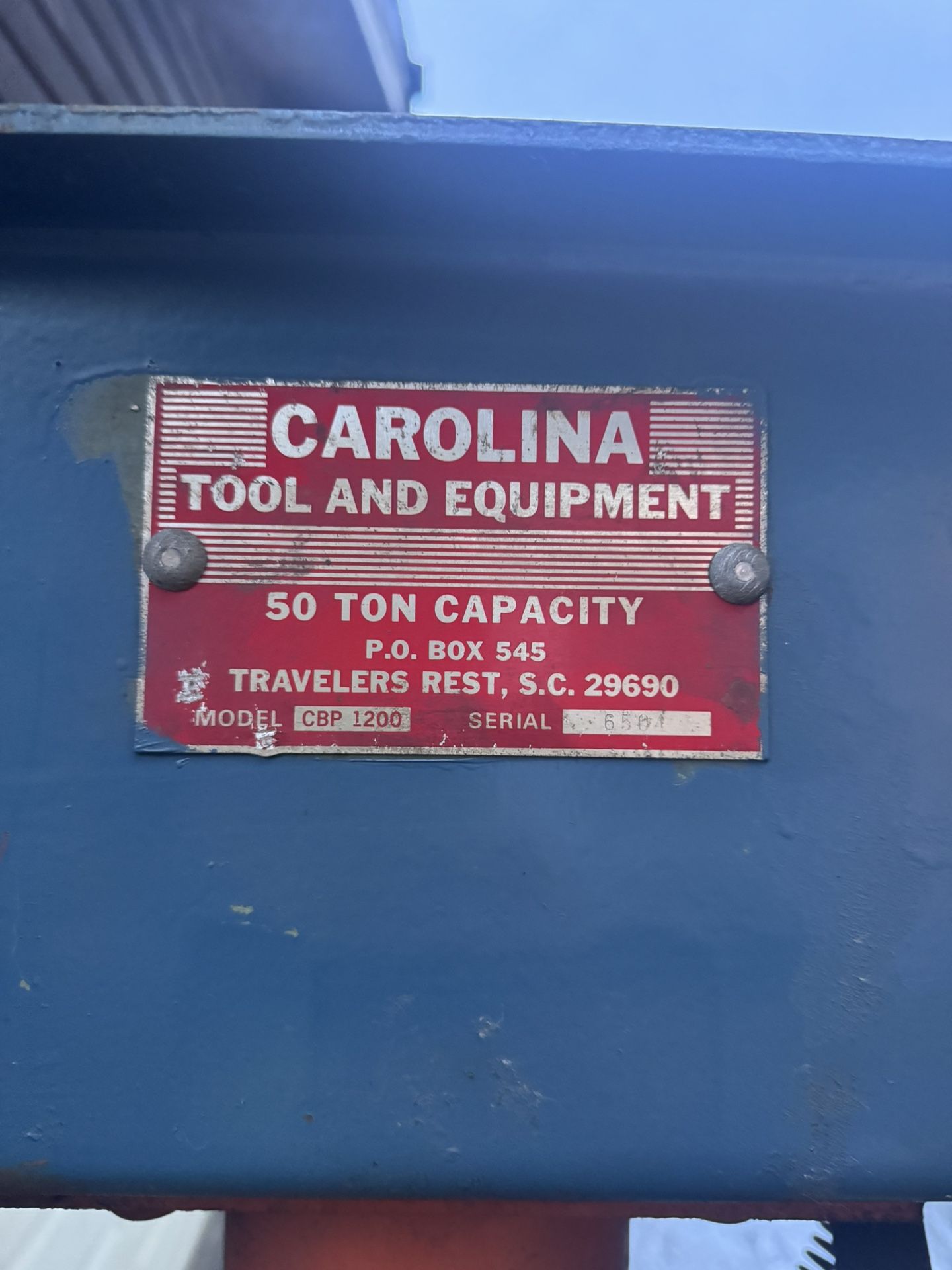 Carolina Tool and Equipment 50-Ton Hydraulic Press $500 OBO