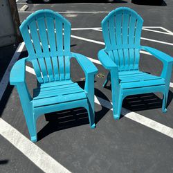 Teal Blue Adirondack Chairs 