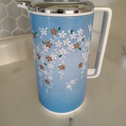 Vintage Tiger insulated Pot Vacuum Thermal Carafe 1.0L cherry blossom Rare Retro