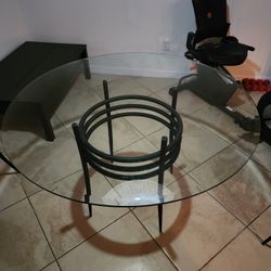 4 Ft Glass Table