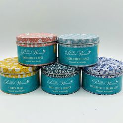 The Pioneer Woman Set Of 5 Tins Figural Wax Melts Assorted Scents 50 Total NEW