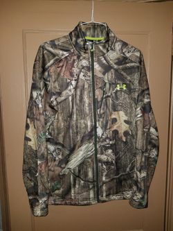 Under Amour Scent Control Fleece Lined Hunting Jacket Mossy Oak Size L