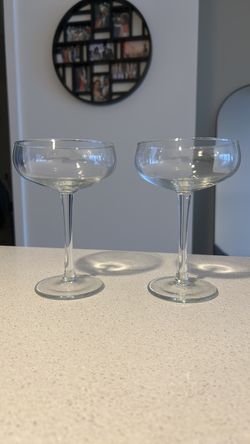2 x martini margarita glasses