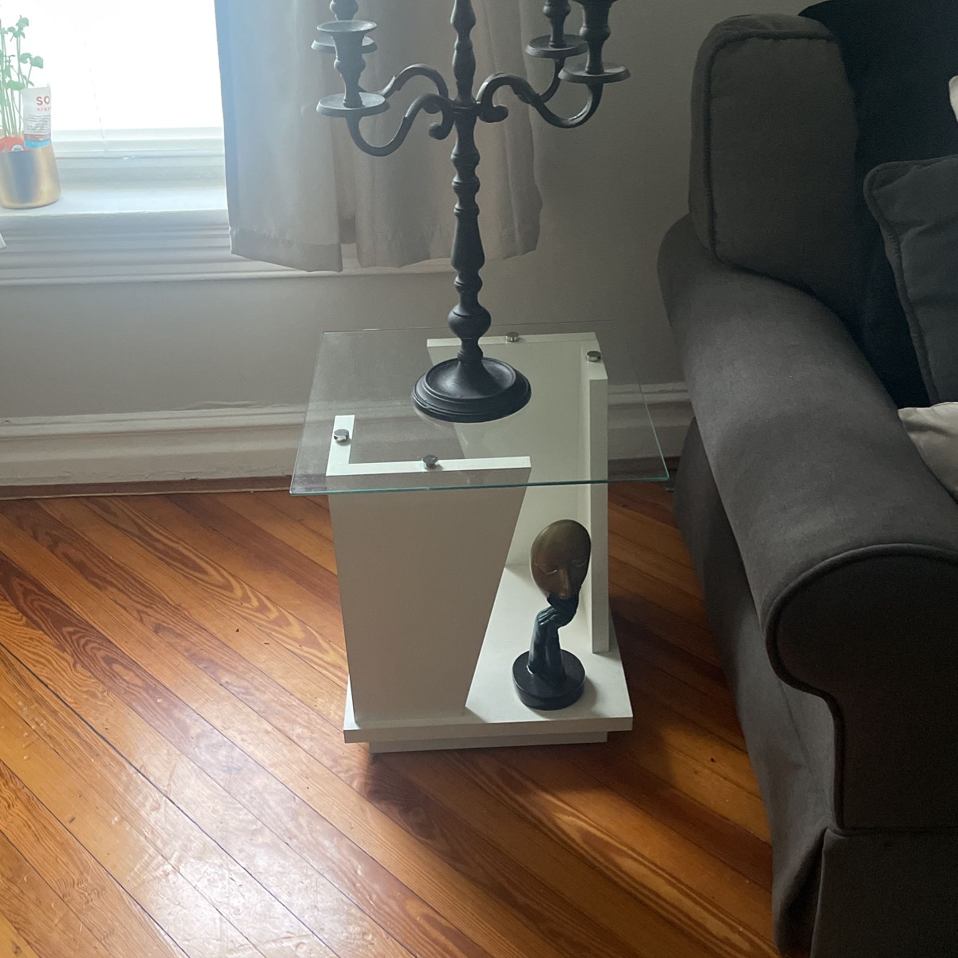 2 Glass End Tables 
