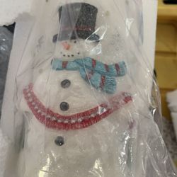 Battery Operated Snowman Candle 