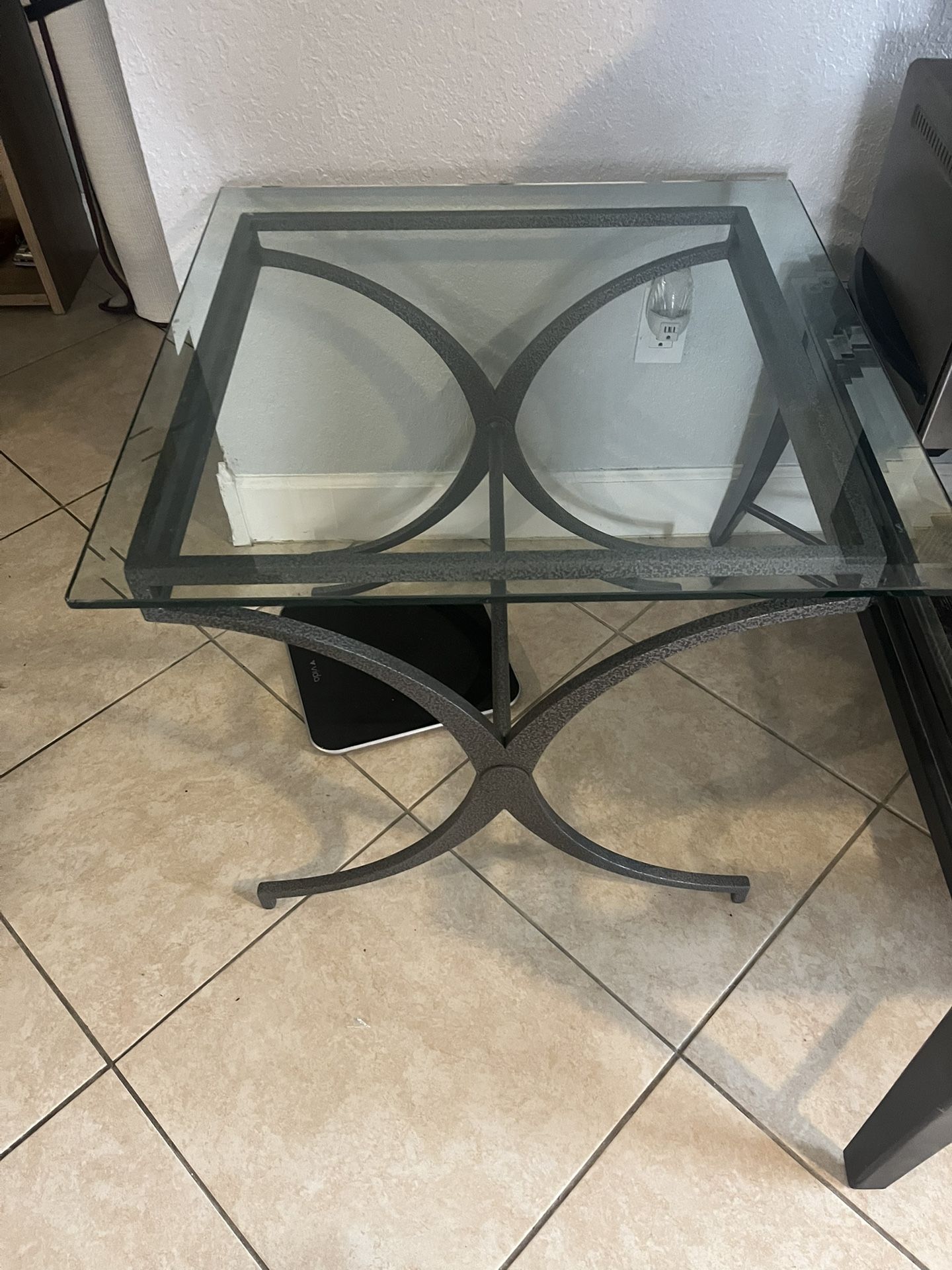 Glass End Table 