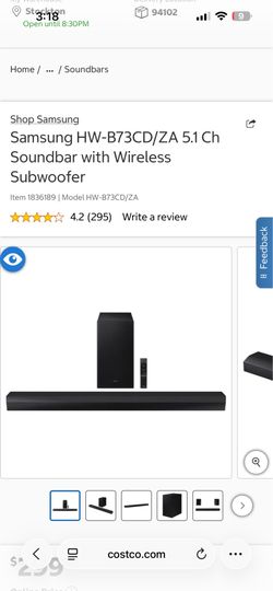 Samsung HW-B73CD/ZA 5.1 Ch Soundbar with Wireless Subwoofer
