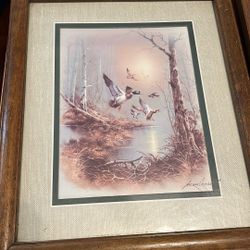 Flying Ducks Framed Picture 
