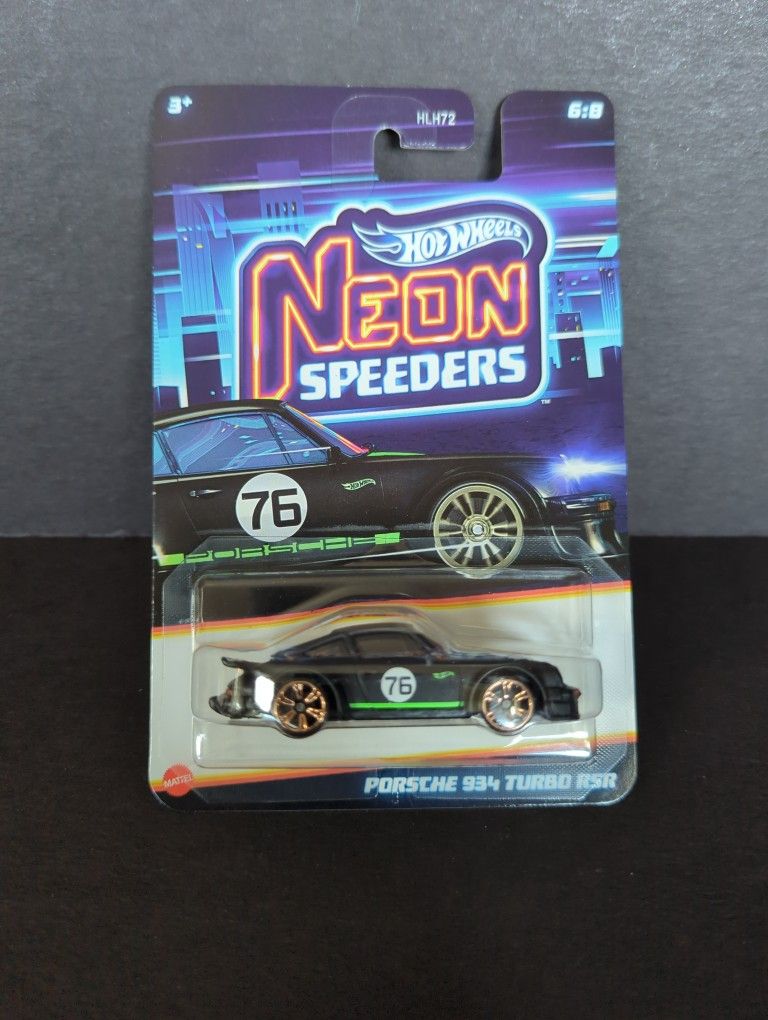 Hot Wheels Exclusive Neon Speeders Porsche 934 Turbo RSR