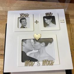 Mr.& Mrs. Wedding Frame-White