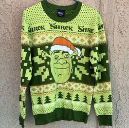 Shrek Ugly Christmas Sweater Sz Small Men EUC