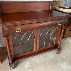 Beautiful Antique Mahogany Side Board / Cabinet