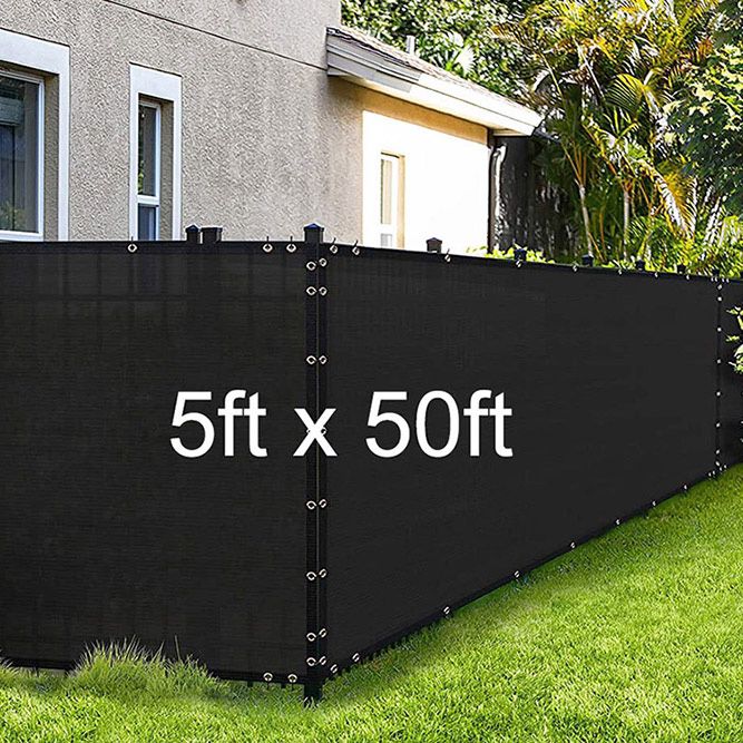 (NEW) $35 Outdoor 5x50 FT Privacy Fence, Mesh Shade Cover for Garden Wall Yard Backyard 